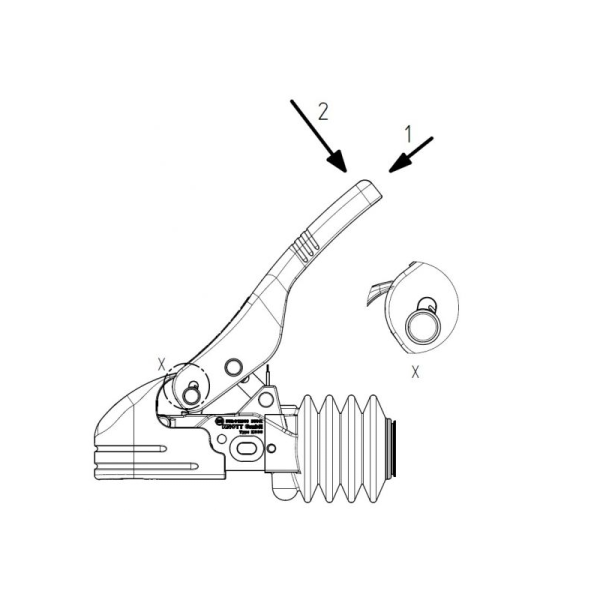 tête d'attelage avec stabilisateur KS35 Ø60mm 14,5mm
