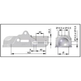 têtes d'attelage K30UN3 universelle Ø35/45/50mm