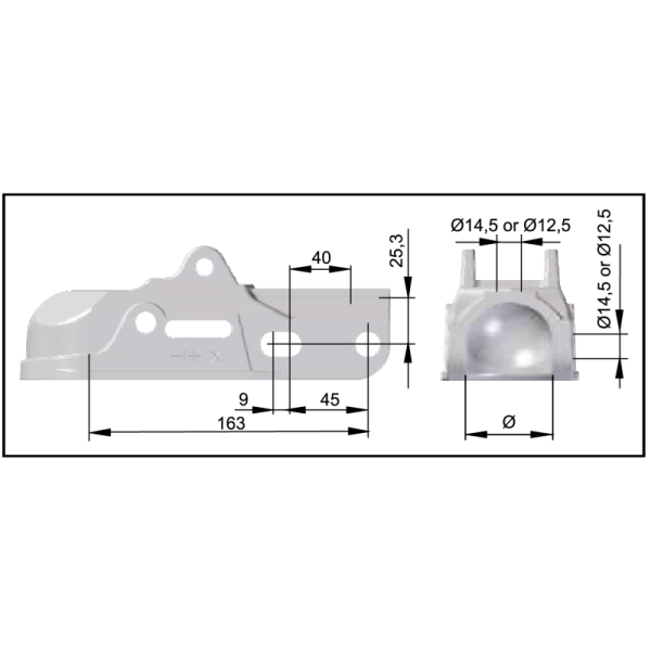 têtes d'attelage K30UN3 universelle Ø35/45/50mm
