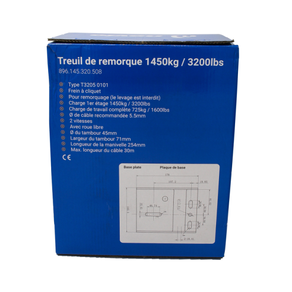 Treuil 1450/725kg T3205