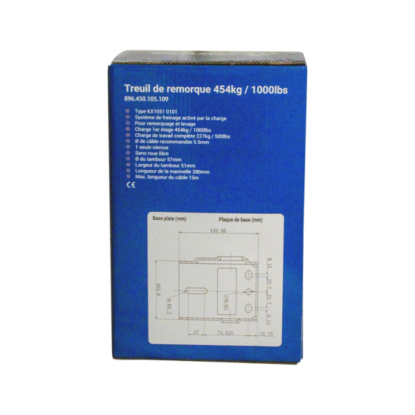 Treuil KX1051 455/227kg