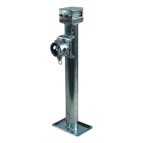 Pied béquille basculante LR avec clé de hexagone 19mm Ø57mm 1300kg zingué 375mm 560mm