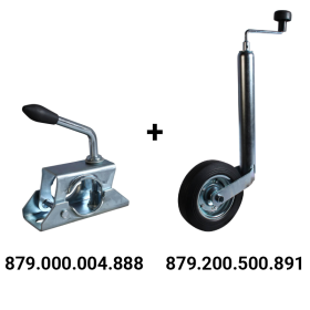 roue jockey avec collier Ø48mm 200x50mm jante en acier