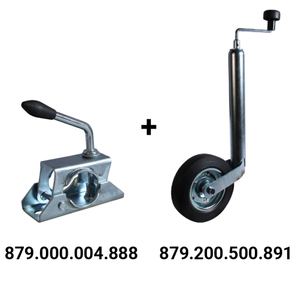 roue jockey avec collier Ø48mm 200x50mm jante en acier