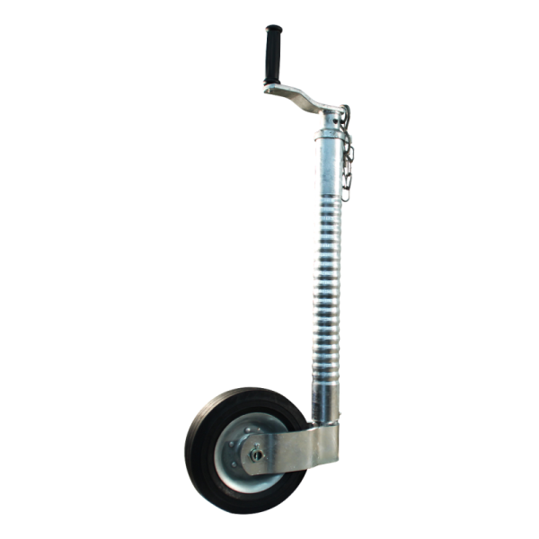 roue jockey renforcée à gorges Ø48mm 205x55mm jante en acier