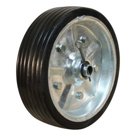 roue Ø200x60mm jante en acier + entretoise + goupille