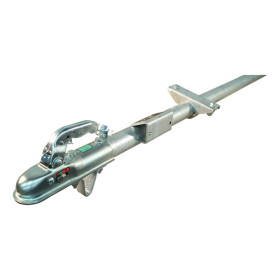 timon droit KDR60 Ø60x2000mm avec tête d'attelage, barre de tige et support de fiche