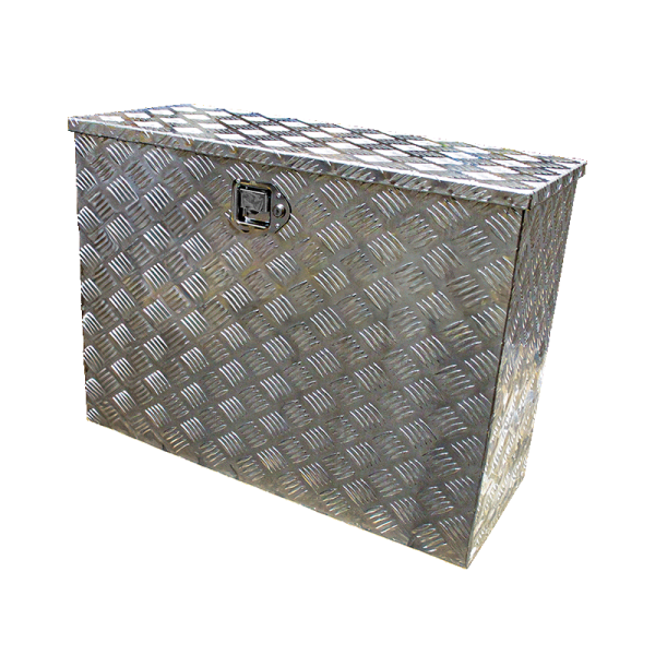 caisse à outils aluminium lxbxh 840x350x620mm serrure de coffre