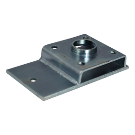 platine de fixation pour béquille / roue jockey à visser zingué