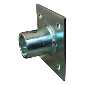 platine de fixation pour béquille / roue jockey à visser zingué