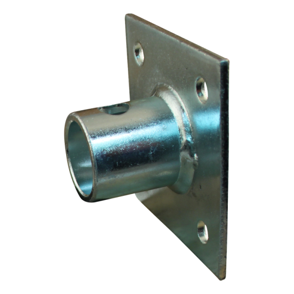 platine de fixation pour béquille / roue jockey à visser zingué