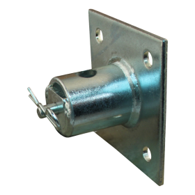 platine de fixation pour pied béquille avec tomber serrure à visser Ø51mm zingué