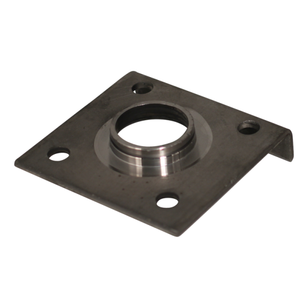 platine de fixation pour pied-béquille version soudable brut 120x120x28mm
