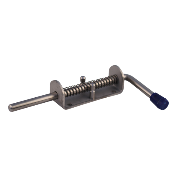 Crochet avec plaque de fixation version à visser axe Ø12mm inox