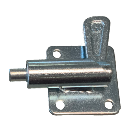 Crochet avec plaque de fixation version à visser cheville Ø10mm droit zingué