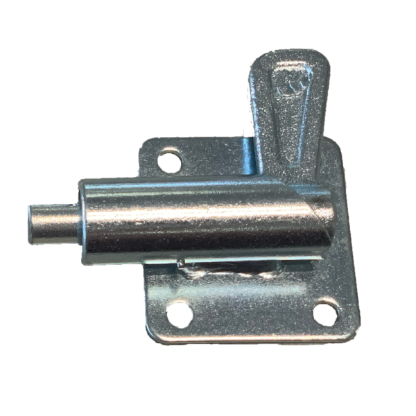 Crochet avec plaque de fixation version à visser cheville Ø10mm droit zingué