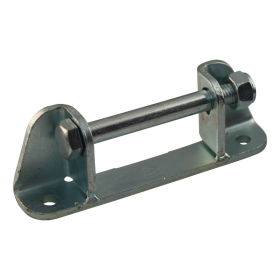 étriers de fixation pour charnière de ridelle déportée, à visser inox