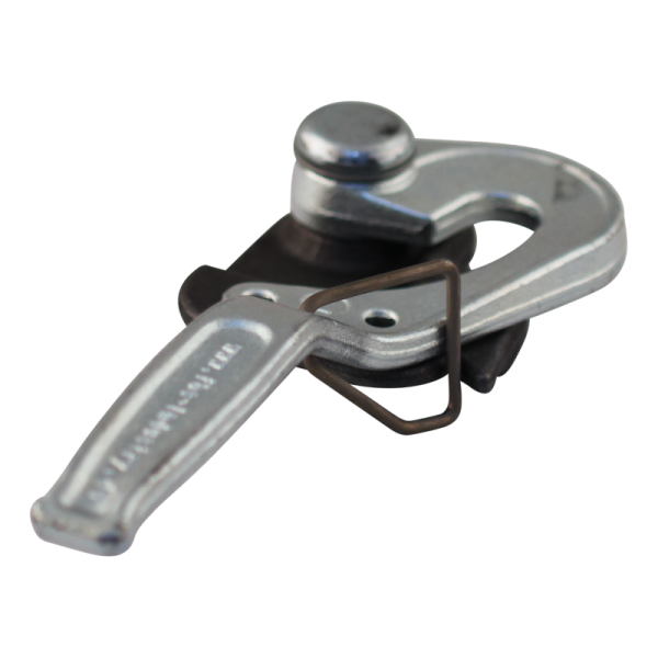 fixation d'angle avec ressort de sécurité en inox gauche