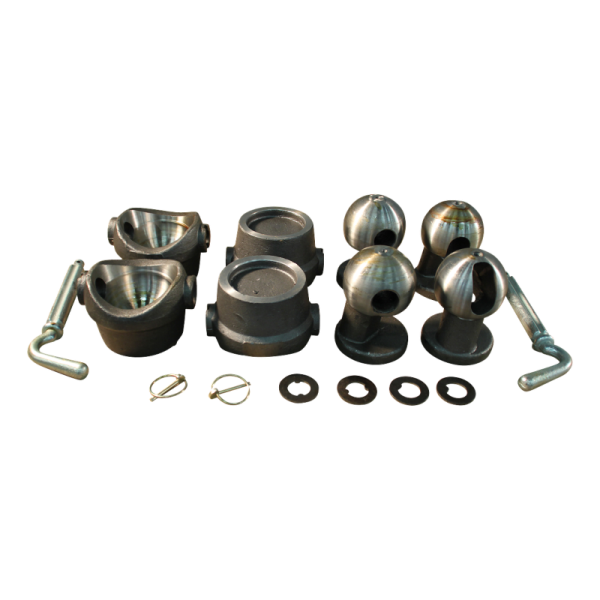 jeu de rotules articulées pour remorque tribenne, 3-faces 15000kg