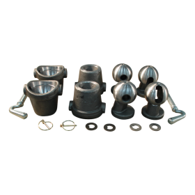 jeu de rotules articulées pour remorque tribenne, 3-faces 5000kg