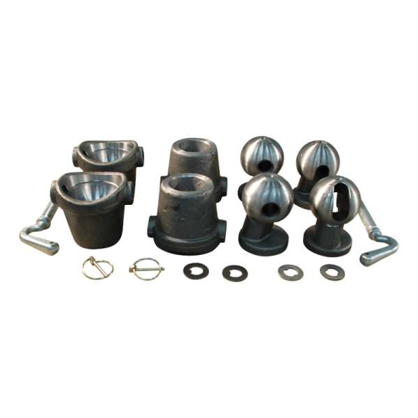 jeu de rotules articulées pour remorque tribenne, 3-faces 5000kg