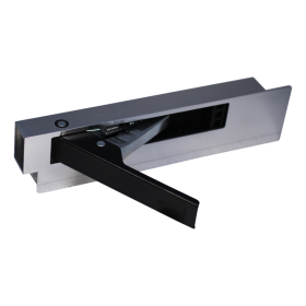 liaison de ridelle en aluminium avec manche en acier (noir) 400mm droit