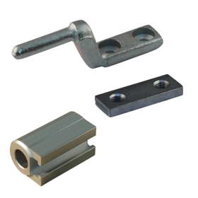 pivot + contre plaque + corps de la charnière corps de la charnière zingué