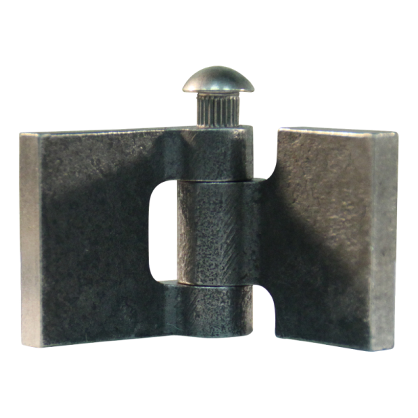 porte charnière droit avec goupille d'inox 30 x 30mm lame de charnière brut démontable