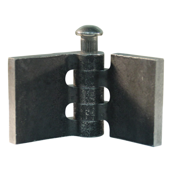 porte charnière droit avec goupille d'inox 40 x 40mm lame de charnière brut démontable
