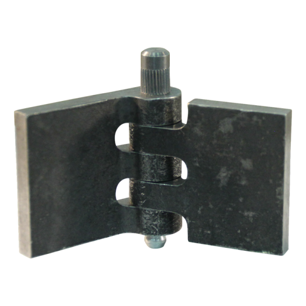 porte charnière droit avec goupille et avec graisseur 40 x 40mm lame de charnière brut démontable