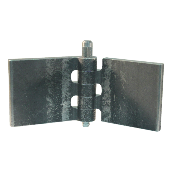 porte charnière droit avec goupille et avec graisseur 50 x 50mm lame de charnière brut non démontable