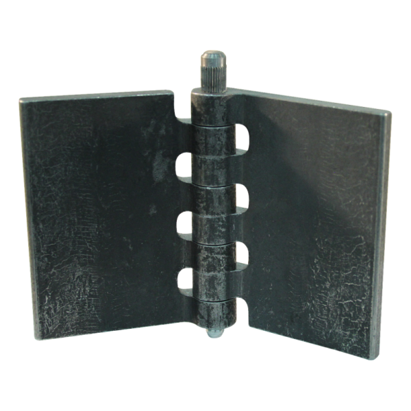 porte charnière droit avec goupille et avec graisseur 80 x 60mm lame de charnière brut