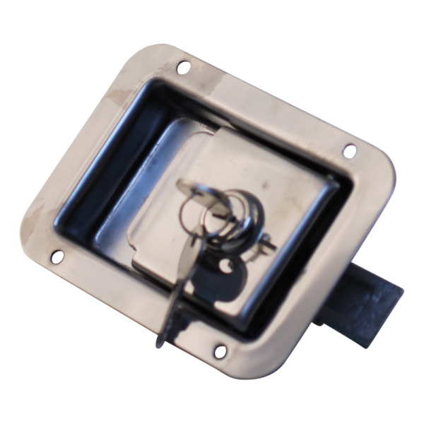 serrure de coffre inox avec joint en caoutchouc