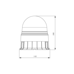 gyrophare LED orange 12/24 V câble de 20 cm