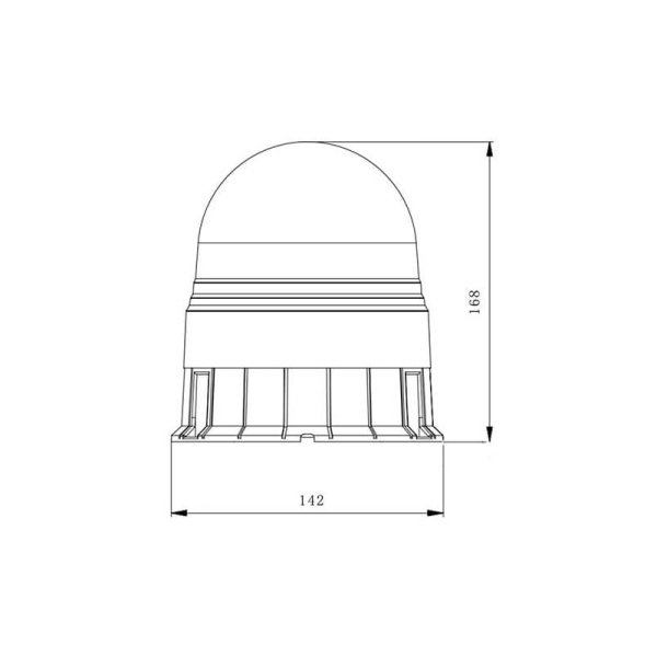 gyrophare LED orange 12/24 V câble de 20 cm