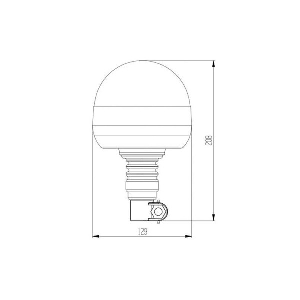 gyrophare LED orange 12/24V Connexxion DIN