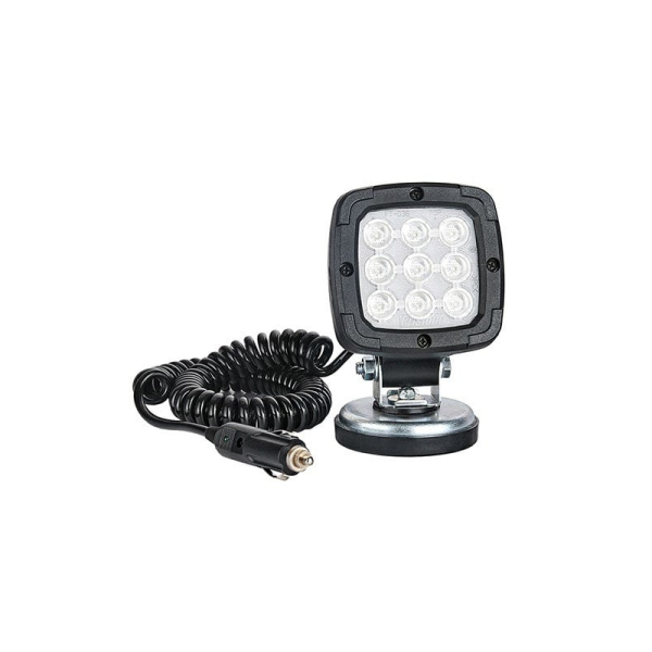 Feu de travail LED 1700 lumens sur support magn.12/24V 3.0m serpentin électrique