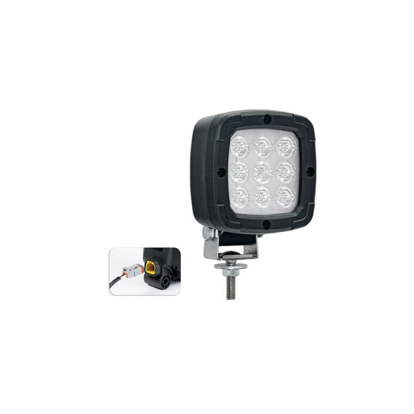 lampe de travail 12/55 V Connecteur Deutsch intégré 13,5 Watt blanc