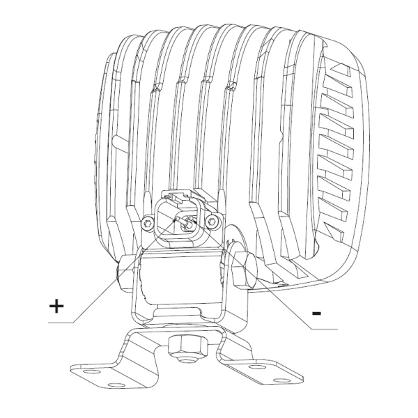 lampe de travail 12/55 V Connecteur Deutsch intégré 13,5 Watt blanc