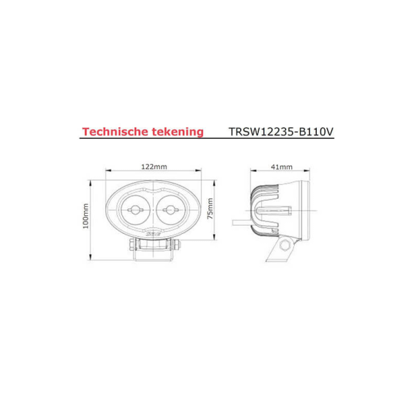lampe de travail 9/110V câble 400mm 6 Watt bleu