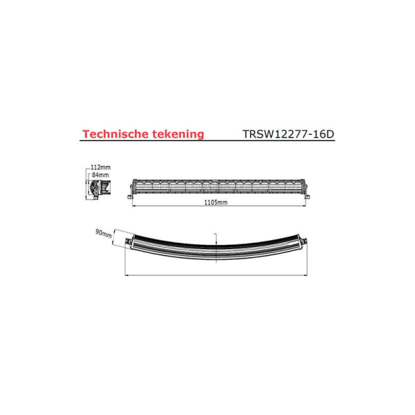 lampe de travail 9/30V 400mm câble avec connecteur Deutsch 240 Watt blanc