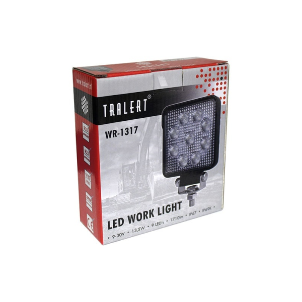 lampe de travail LED 400mm câble avec connecteur Deutsch 10/30v (tension de pointe soutenue jusqu'à 36v)V 13,5 Watt blanc