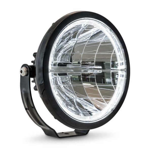 Phare longue portée LED / anneau blanc feux de position de jour 12/24V