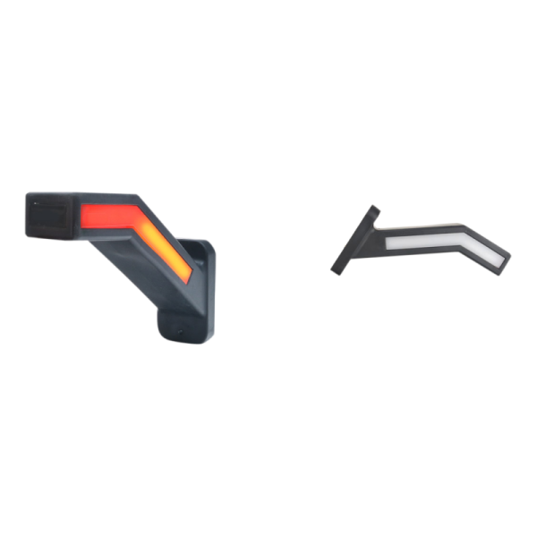 feu d'encombrement 1390 DD L rot / blanc / orange gauche 400mm, LgY-S 0,75mm2