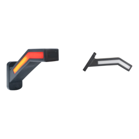 feu d'encombrement 1390 DD P rot / blanc / orange droit 400mm, LgY-S 0,75mm2