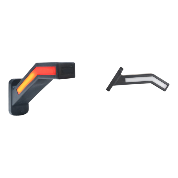 feu d'encombrement 1390 DD P rot / blanc / orange droit 400mm, LgY-S 0,75mm2