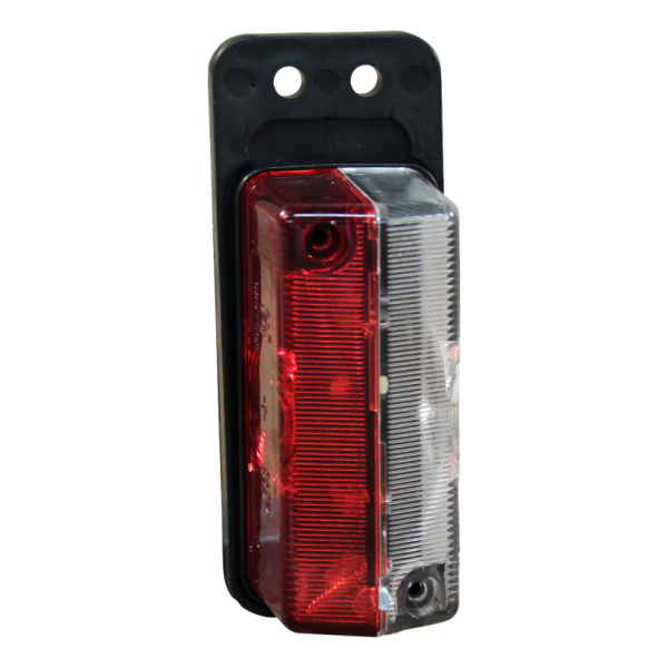 feu d'encombrement 925/1 rouge / blanc avec support passe-câble