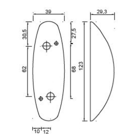 feu d'encombrement Flexipoint II rouge / blanc Dc câble 250mm