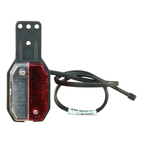 feu d'encombrement Flexipoint rouge / blanc y compris support de fixation gauche DC câble 500mm