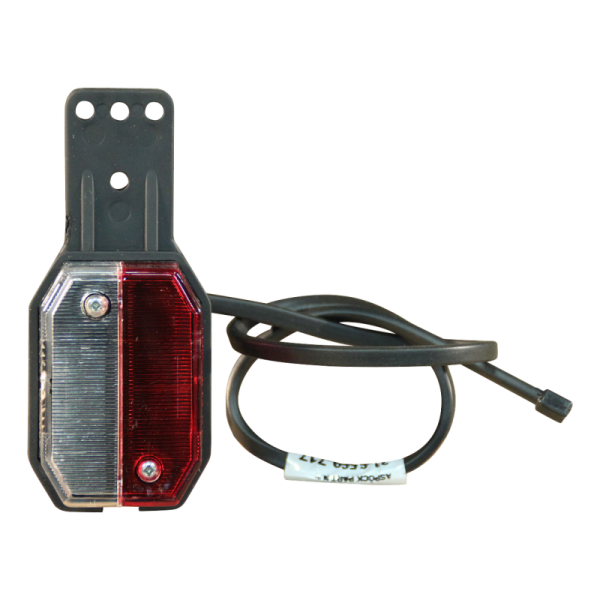 feu d'encombrement Flexipoint rouge / blanc y compris support de fixation gauche DC câble 500mm